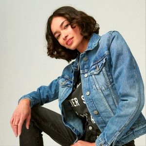 Lucky Brand Tomboy Denim Trucker Jacket, Like New